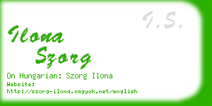 ilona szorg business card